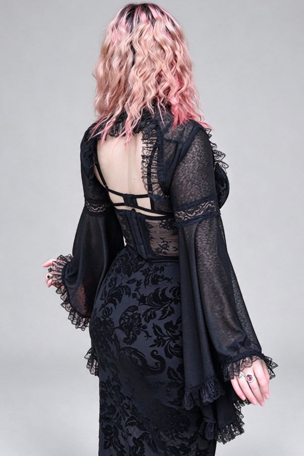 Lace Edge Bell Sleeve Cardigans