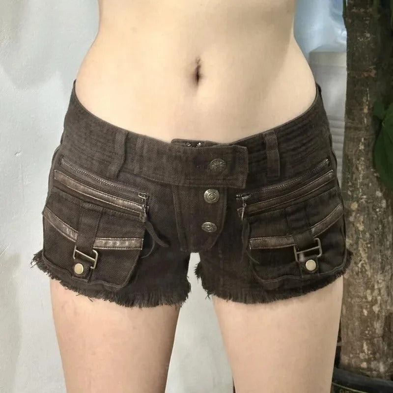 Vintage Punk Denim Shorts Main image