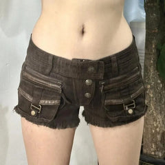 Vintage Punk Denim Shorts