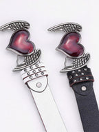 Vintage Y2K Rock Heart Belt