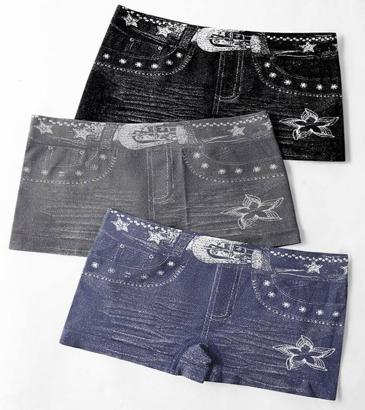 Denim-Look Decor Base Boxer Shorts