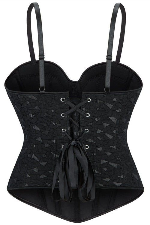 Black Double Strap Underwire Push Up Corset