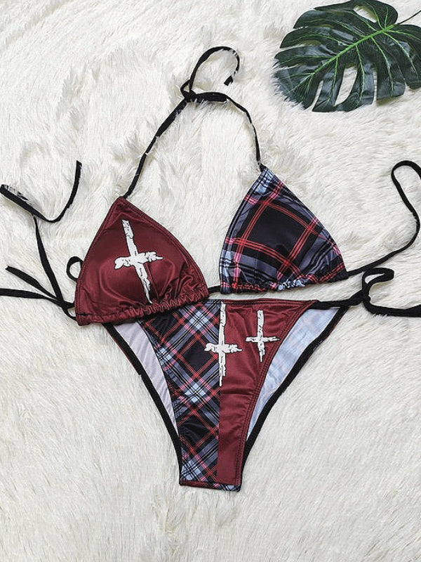 Vintage Cross Punk Street Swimwear