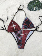 Vintage Cross Punk Street Swimwear
