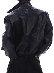 Oversized Faux Leather Jacket