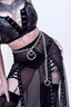 Y2K Goth Grunge Patchwork Eyelet Skirt