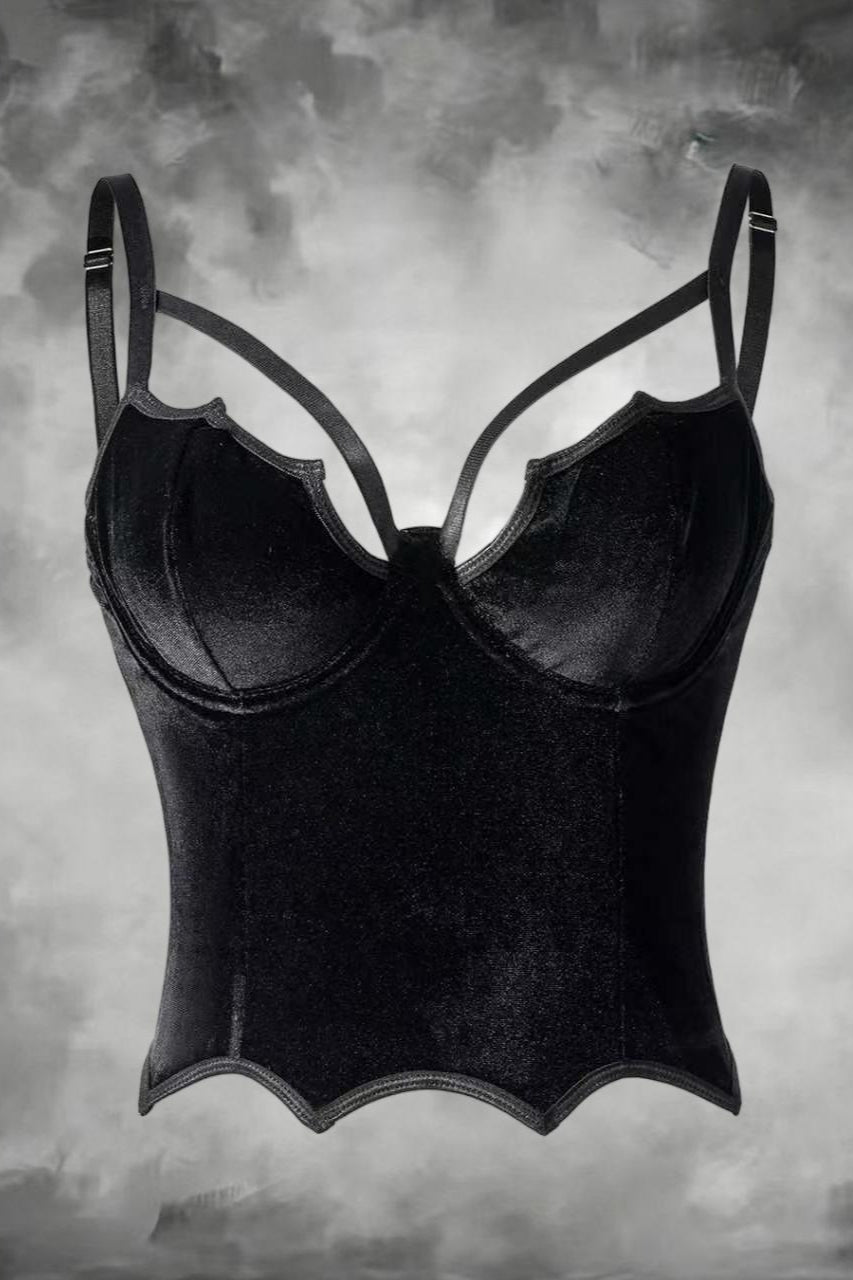 Shaped Cup Pointed Hem Tank Top