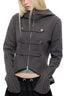 Cape Collar Cropped Zip Jackets