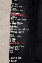 Graffiti Letter Drawstring Wide Leg Pants