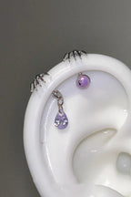 Claw Detail Colored Drop Earrings