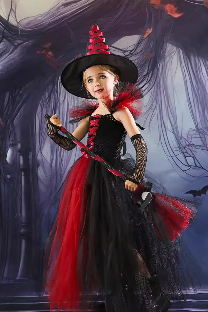 Tulle Witch Dress Kid Halloween Costume Secondary image