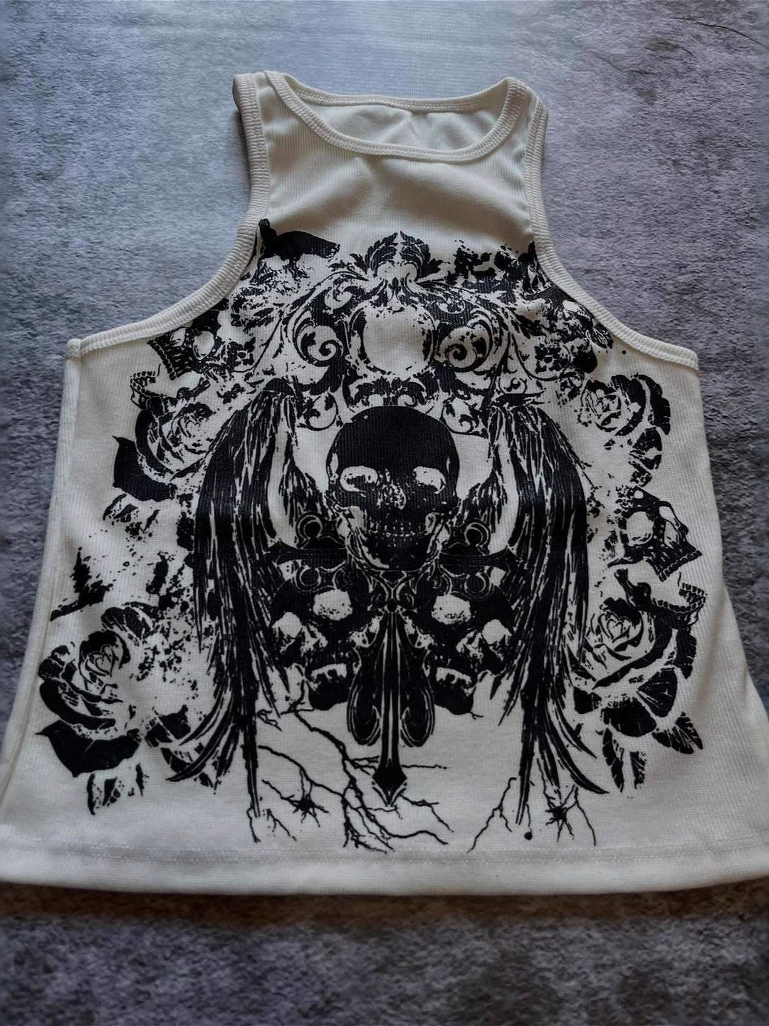 Y2K Punk Skull Print Tank Top Secondary image