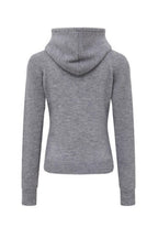 Gothic Hooded Cross Embroidered Knit Top