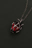 Gothic Hollow Heart Glass Pendant Necklace
