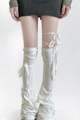 Y2k Soft Solid Color Thigh-high Leg Warmers