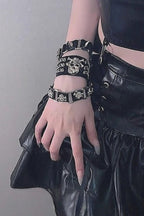Dark Punk Rock Segmented Rivet Bracelet
