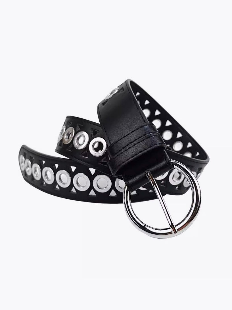 Punk Hollow Out Eyelet Belt