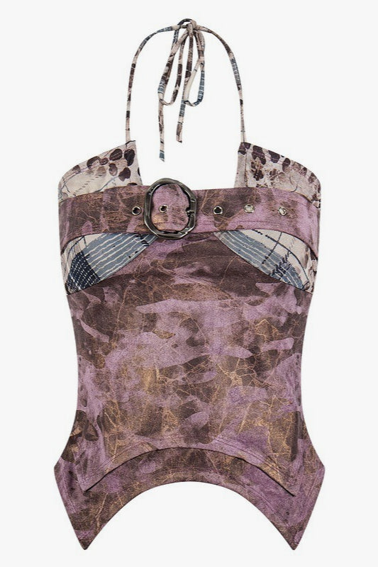Post-Apocalyptic Punk Streetwear Halter Top