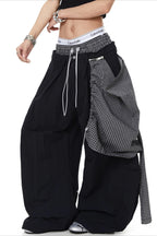 Double Drawstring Wide Leg Pants