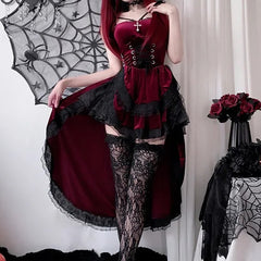 Witch Costume Lace Midi Dress