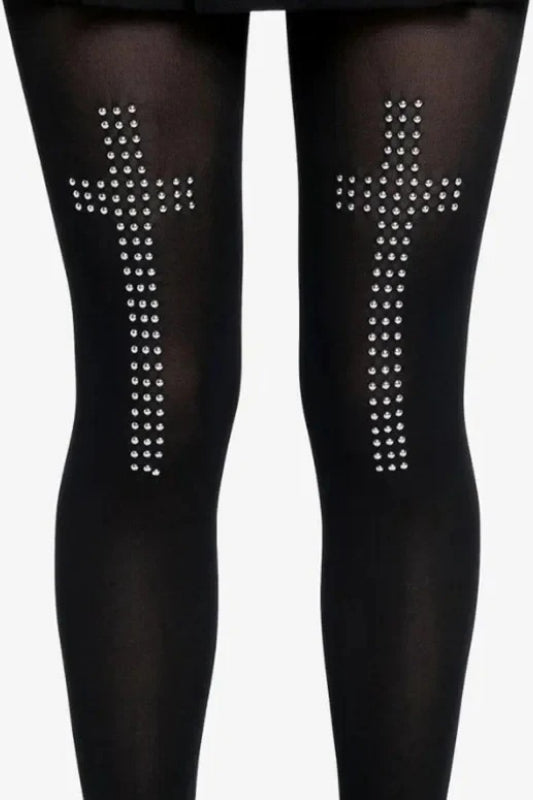 Retro Cross Elastic Tight Hip-hop Socks Secondary image