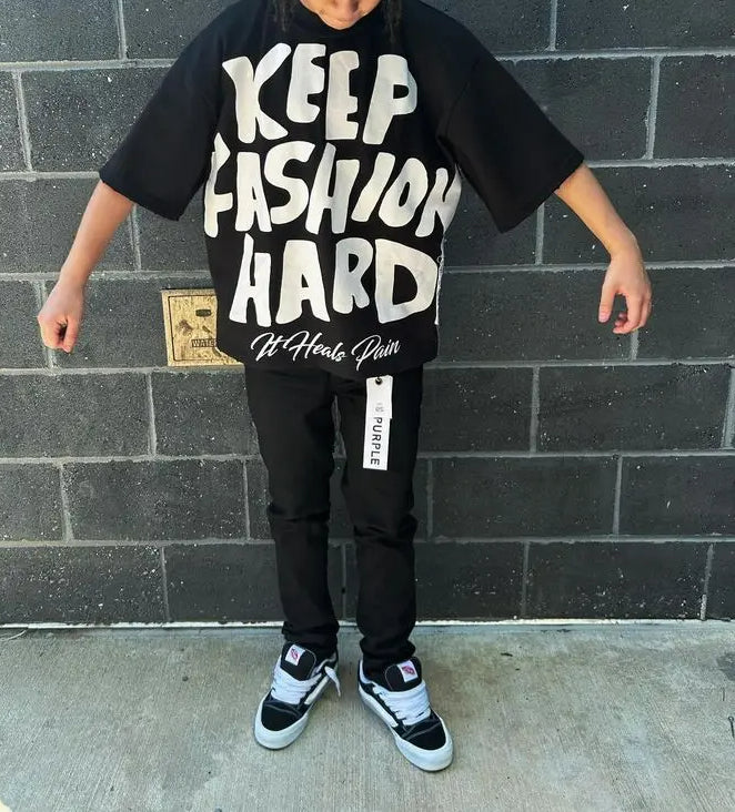 Gothic Hip Hop Letter Print Cotton T-shirt Main image