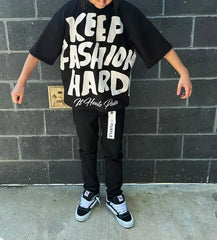 Gothic Hip Hop Letter Print Cotton T-shirt