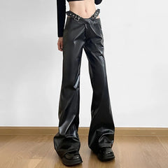 Black Cargo Waistband Pants