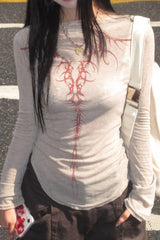 Edgy Retro Graphic Convertible T-shirt