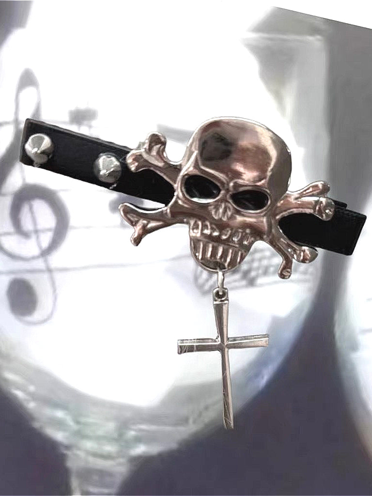 Y2K Harajuku Punk Metal Skull Hair Accs