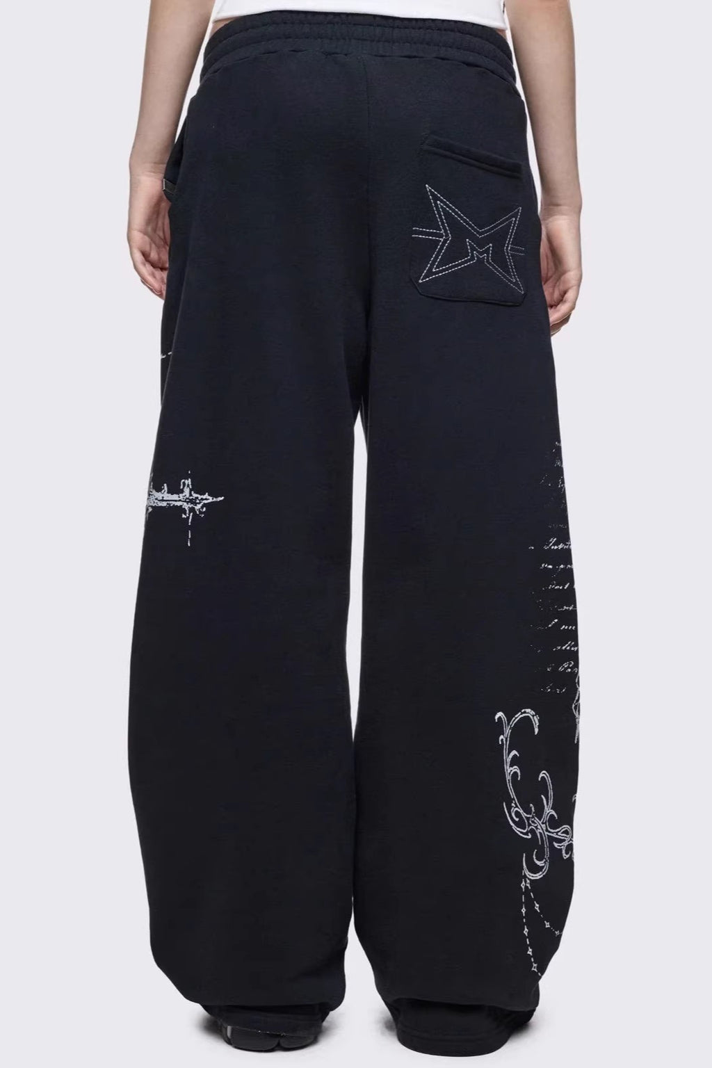 Ornate Cross Wide Leg Pants