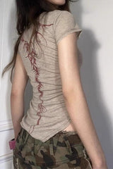 Edgy Retro Graphic Convertible T-shirt