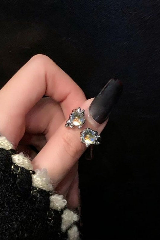 Niche Retro Floral Court Stack Ring Main image