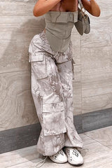 Tie Dye Cargo Pants Casual Low Waist Pants