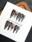 Dark Snake Pattern Gothic Press On Nails