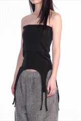 Solid Knit Cut Out Sexy Bandeau camis