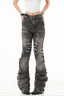 Distressed Stacked Flare Jeans