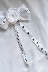 Polka Dot Bow Rose Hair Accs