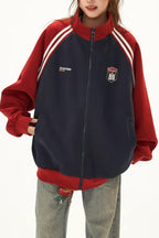 Contrast Raglan Stripe Track Jackets