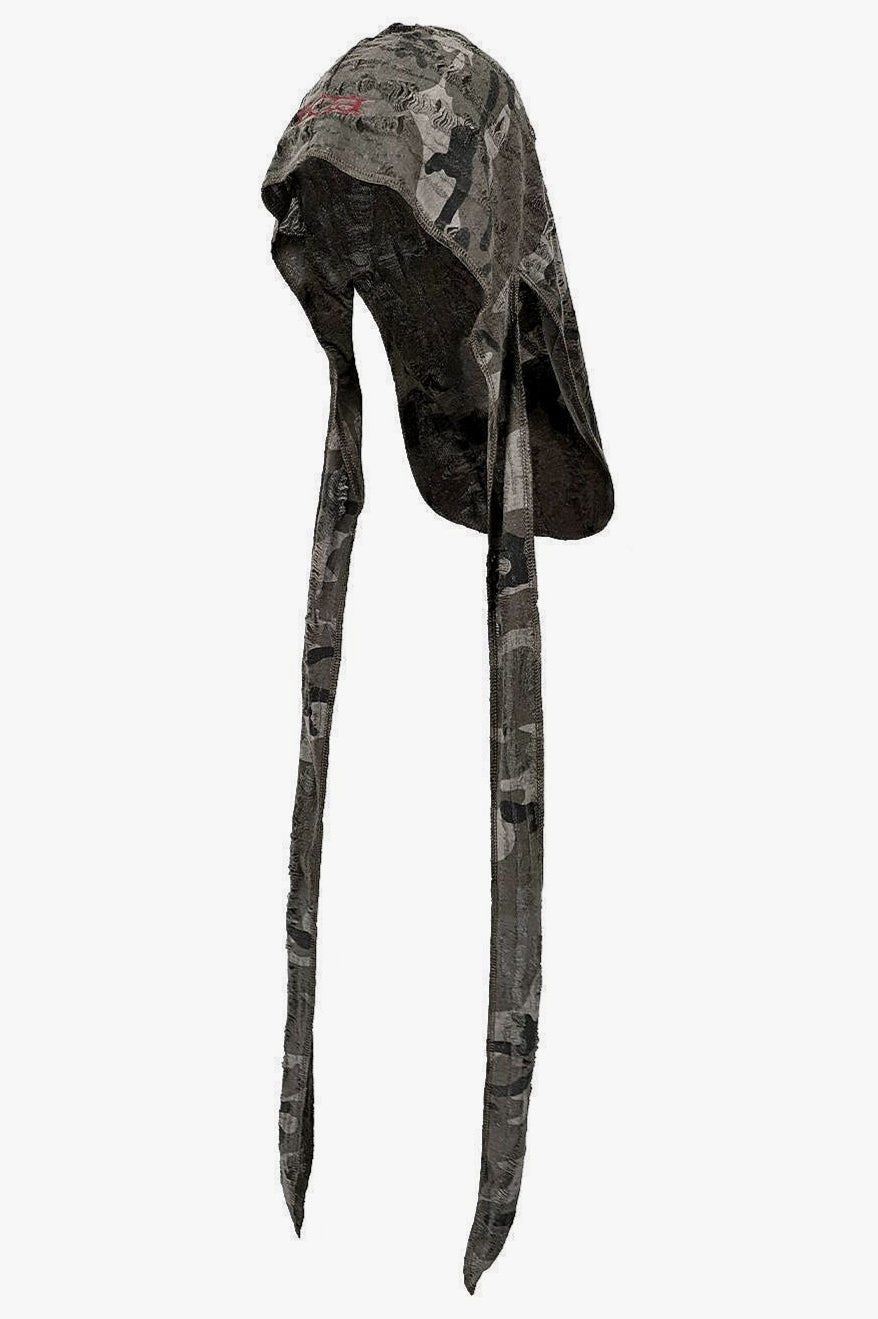 Street Destroy Camo Embroidery Long Tail Hat