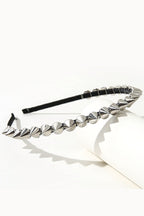 Silver Metal Rivet Pointed Headband Hair Accs