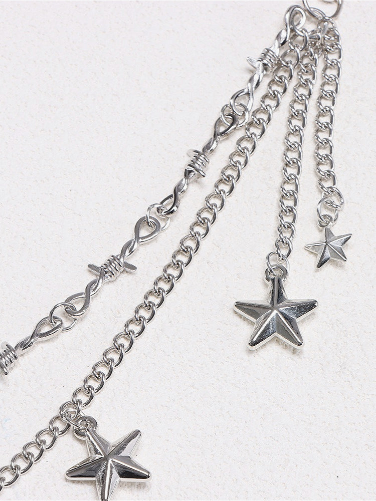 Metal Star Spike Waist Chain