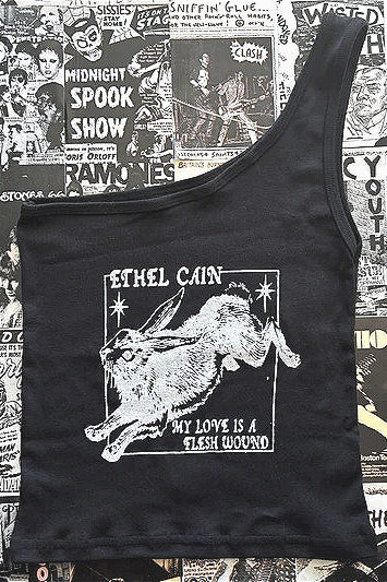 Dark Graphic One Shoulder Cami Secondary image