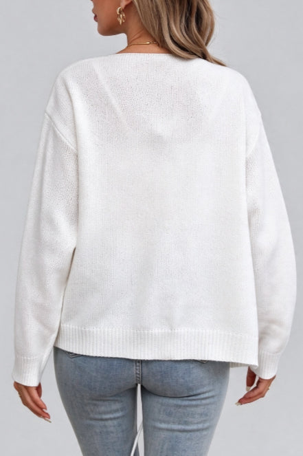 Triple Tie Relaxed Knit Cardigans