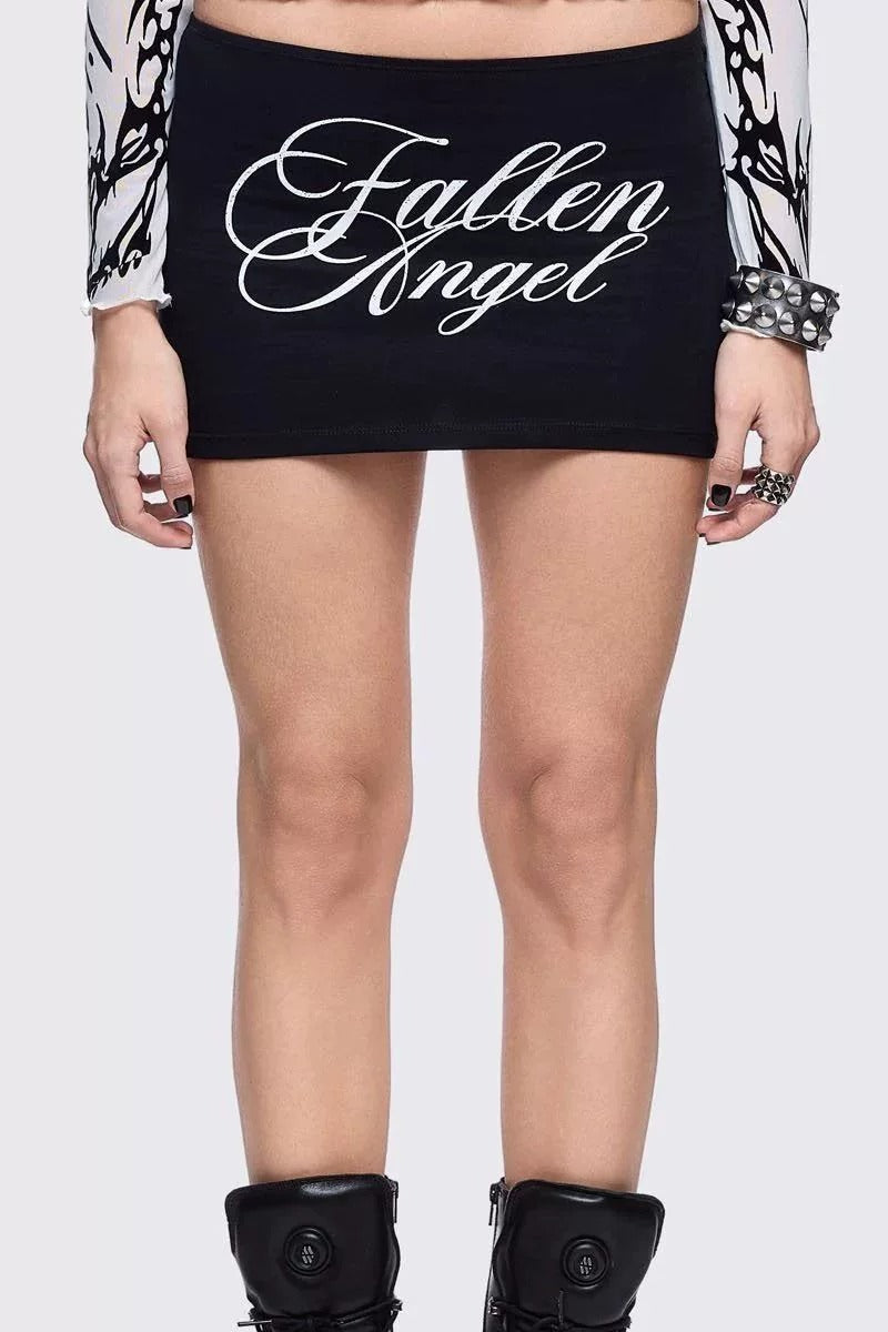 Angel Wing Graphic Mini Skirts