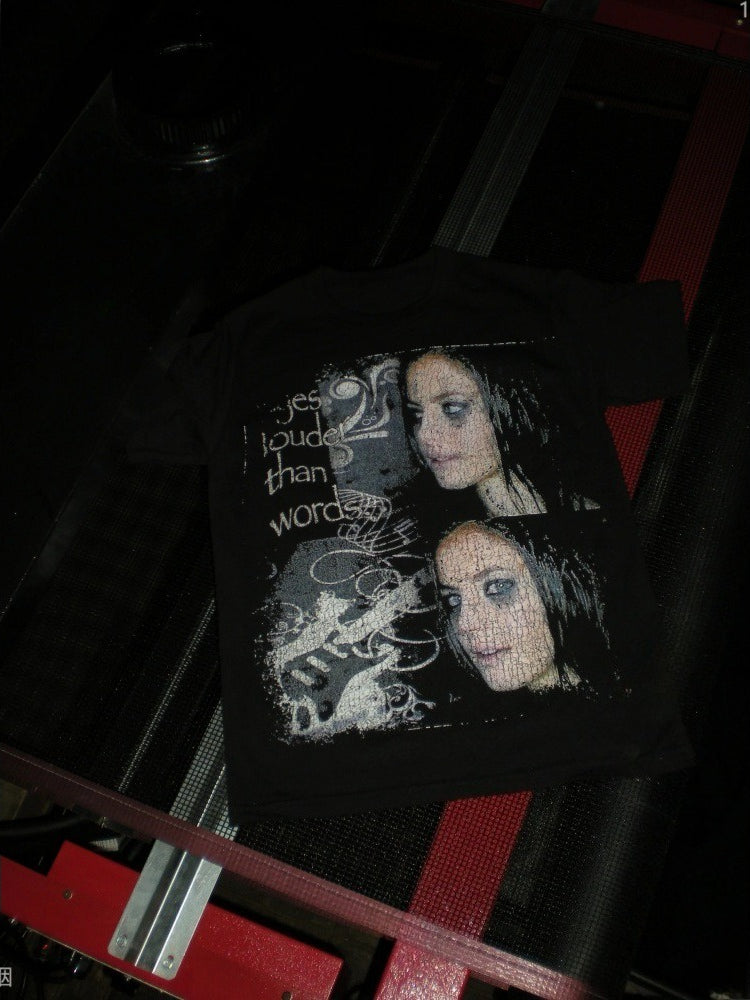 Y2K Dark Print Short Sleeve T-Shirt