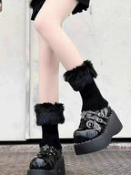 Autumn Winter Plush Knit Pile JK Calf Socks
