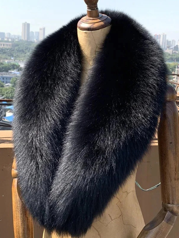 Women's Winter Warm Faux Fox Fur Collar Scarf Secondary image