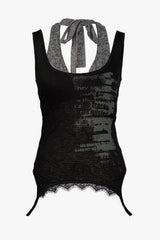 Vintage Irregular Stripe Print Cami