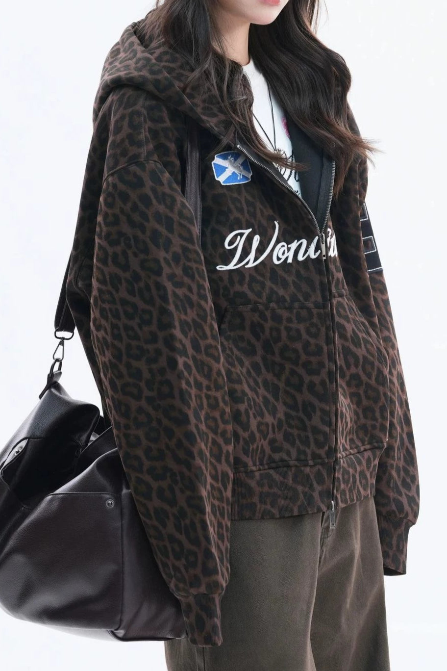 GothicPunkEmbroidered Graphic Hoodie Cardigan